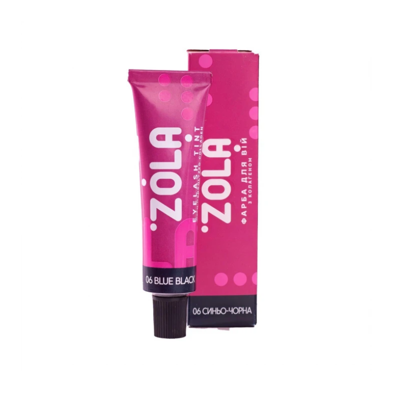 Zola Фарба для вій з колагеном 06 синьо - чорна Eyelash Tint With Collagen 15ml.