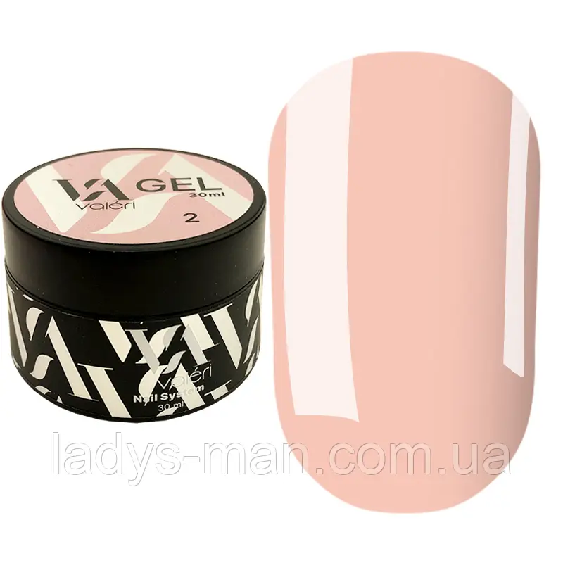 Гель для нарощування Valeri Builder Gel Nude 2 (персиковий), 30 мл
