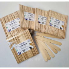 Шпателі дерев“яні в упаковці 1,7х15 см (50 шт/уп)