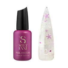 ТОП ДЛЯ ГЕЛЬ-ЛАКУ БЕЗ ЛІПКОГО ШАРУ STEFFANI TOP STAR 02 З ФІЛЬГОВАНІМ ДЕКОРОМ. 9 ml