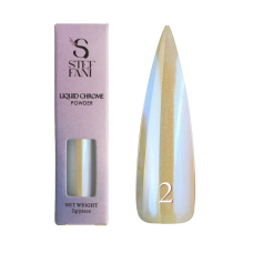 РІДКЕ ВТИРАННЯ ДЛЯ НІГТІВ STEFFANI LIQUID CHROME POWDER 02. БЛАКІТНІЙ. 2 Г