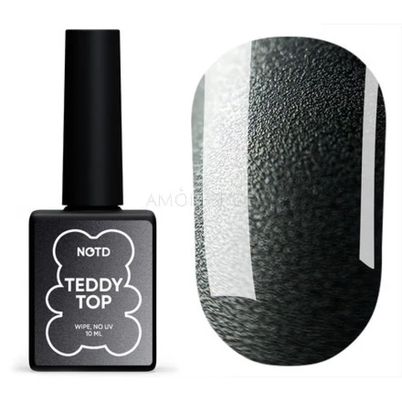 Nails Of The Day Топ для нігтів TEDDY TOP - матовий плюшевий топ з липким шаром, 10 мл