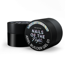 NAILSOFTHENIGHT Ariel gel 01 — будівельний гель з різнокольоровими пластівцями юкі для нігтів, 15 г
