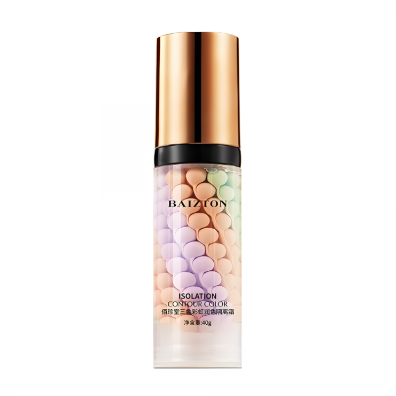 База під макіяж 3 в 1, триколірна, вирівнююча, BAIZTON Isolation Contour Color, 40г