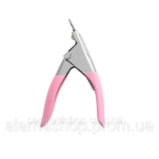 Тіпсоріз Paie ProfessionalМеталевий типсоріз (каттер, кусачки) для обрізки штучних нігтів, рожевий