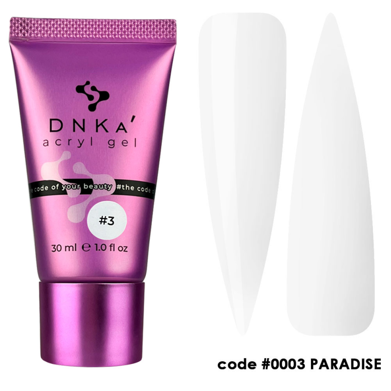 Полігель (Акрил-гель) DNKa Acryl Gel Tube №03 Paradise (білий), 30 мл