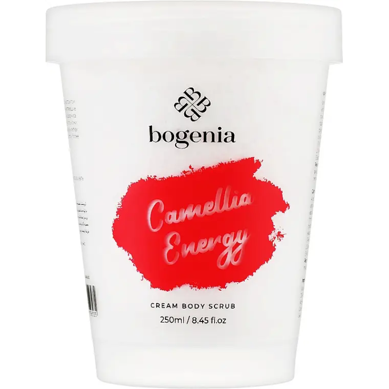 КРЕМ-СКРАБ ДЛЯ ТІЛА «ЕНЕРГІЯ РОМАШКИ» BOGENIA CLEANSING CREAM BODY SCRUB CAMELLIA ENERG