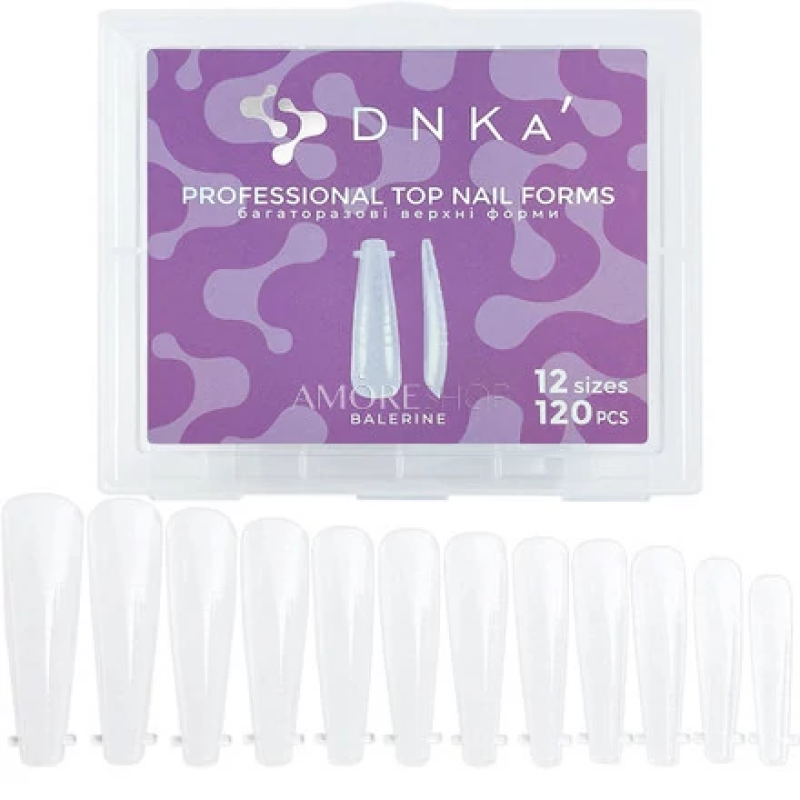 DNKa Верхні форми для нарощування Professional Top nail forms Balerine, 120 шт