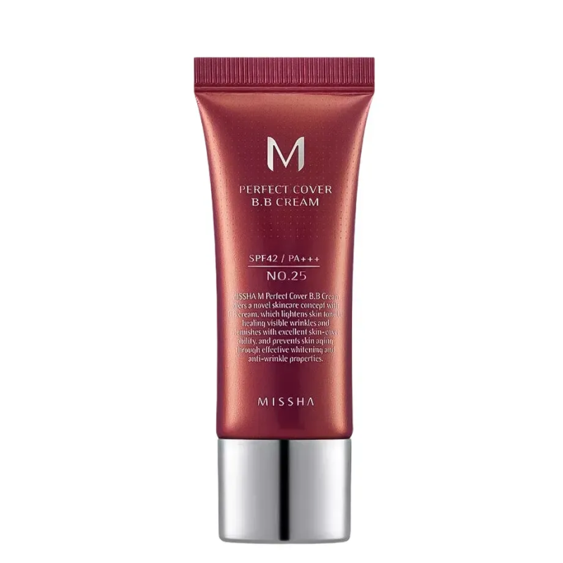 ВВ Крем Матуючий З Ідеальним Покриттям Missha M Perfect Cover BB Cream SPF42 PA+++ 20ml, 25 відтінок теплий бе