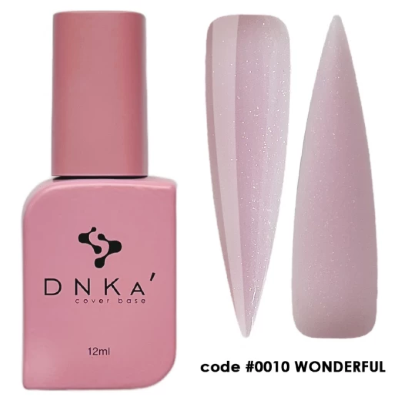 База камуфлююча DNK Cover Base Wonderful №0010, 12 мл ніжно бузково-рожевий з шимером